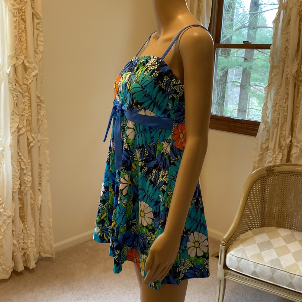 Fit 4U Swim Dress Beautiful Tropical Blues, New - Picture 3 of 8